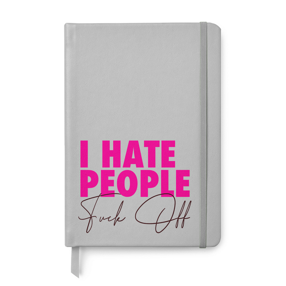 Hate People Fuck Off Leather Style Notebook #5 image